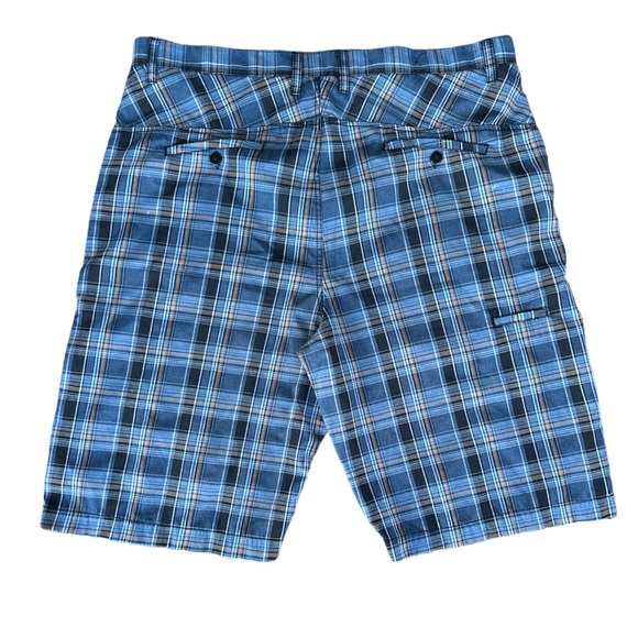 Silverpoint Men’s shorts checkered 38W Blue lightweight cotton-blend - Picture 2 of 4